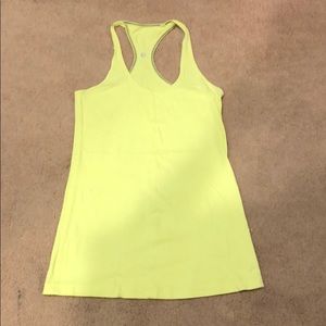 Lululemon racer back tank fluorescent yellow